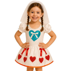 Vestido Fantasia Junina Noivinha Noiva Julina Festa Menina Infantil