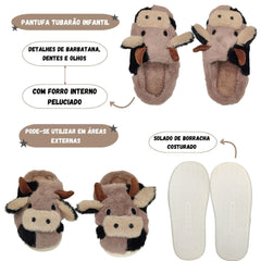Pantufa Chinelo Vaquinha Boiadeira Vaquejada Inverno Menino Menina Frio Presente - Hover