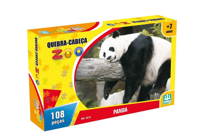 Jogo Quebra Cabeça Zoo Panda 108PÇS Brinquedo Nig