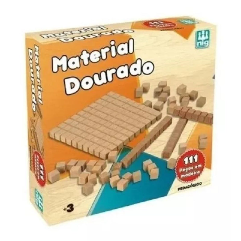 Jogo Infantil Material Dourado 111PÇS Brinquedo Jogos Nig