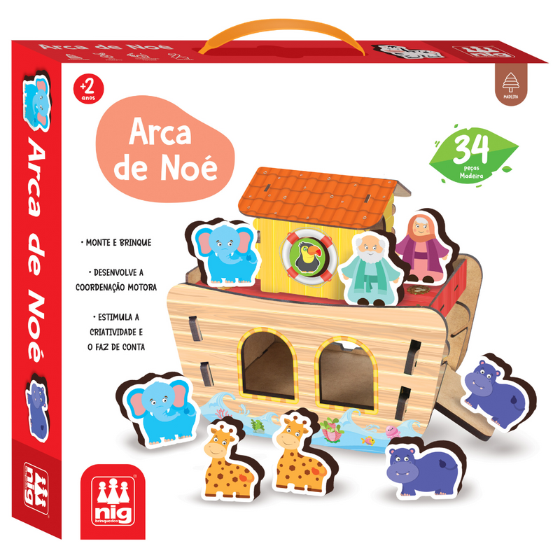 Jogo Brinquedo Infantil Arca de Noé Animais Jogos Nig