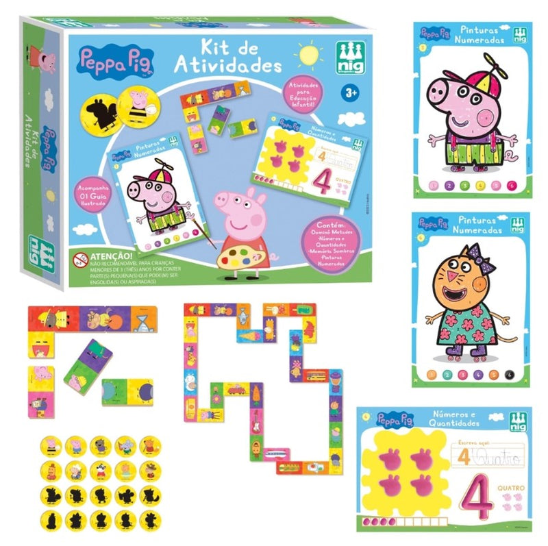 Jogo Peppa Pig Infanti Kit de Atividades Brinquedo Jogos Nig