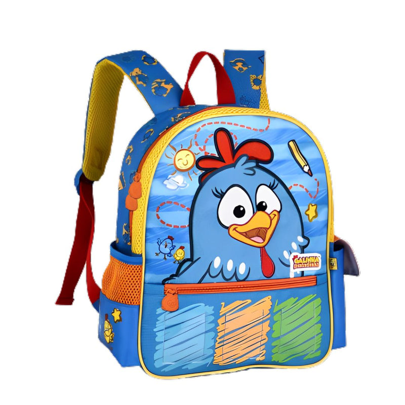 Kit Mochila Costas Bolsa Mala Galinha Pintadinha Lancheira Térmica Infantil Escolar Clio