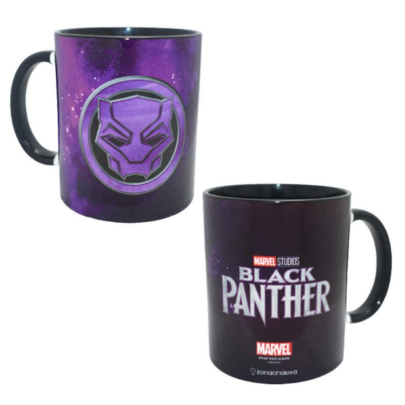 Caneca de Café Pantera Negra Pop Marvel Studios Wakanda Black Panther Super Heroi