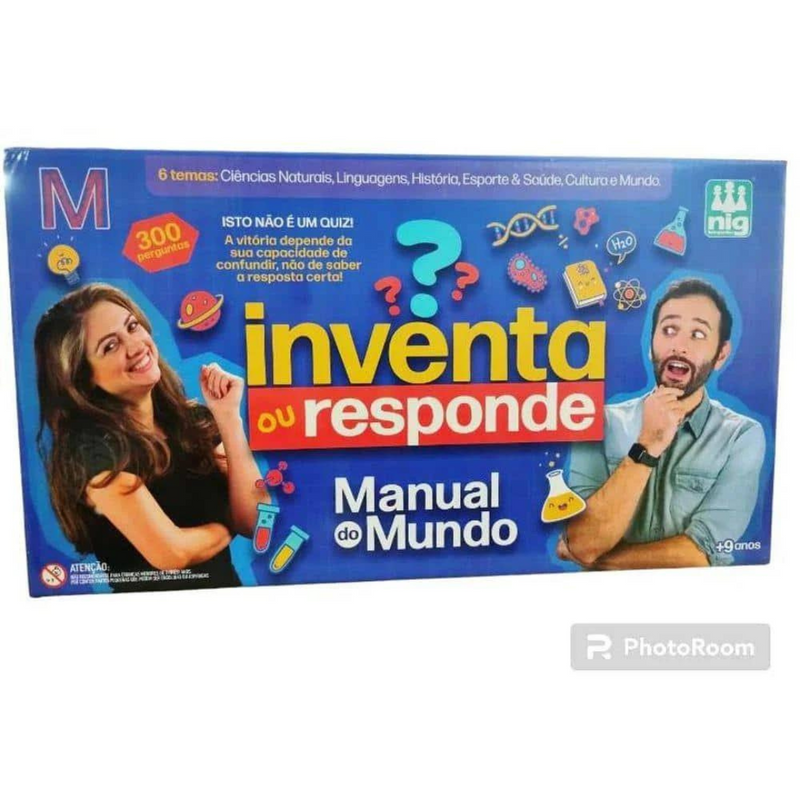 Jogo Inventa ou Responde Manual do Mundo Brinquedo Infantil Nig