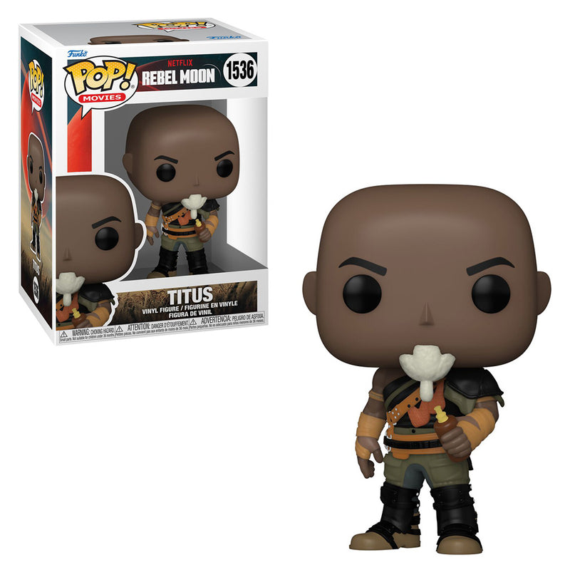 Boneco Funko POP Titus 1536 Netflix Série Rebel Moon Brinquedo Colecionável Presente Coleção Criança