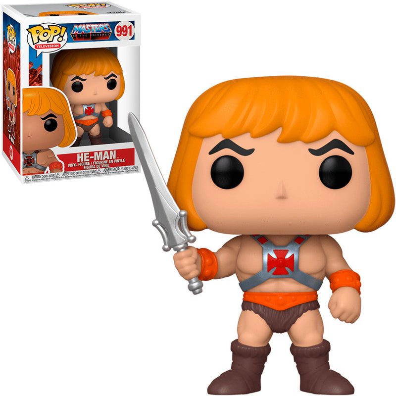 Boneco Funko POP He-Man 991 Mestres do Universo He-Man Desenho Brinquedo Colecionável Presente Coleção Criança