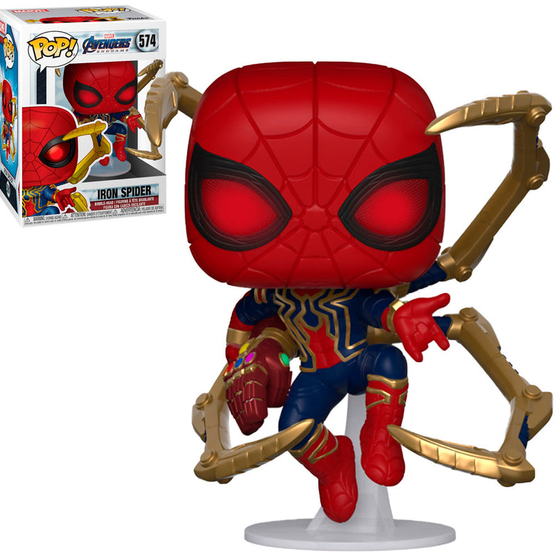 Boneco Funko POP Aranha de Ferro com Manopla 574 Vingadores Ultimato Homem Aranha Filme Marvel Disney Brinquedo Colecionável Presente Coleção Criança