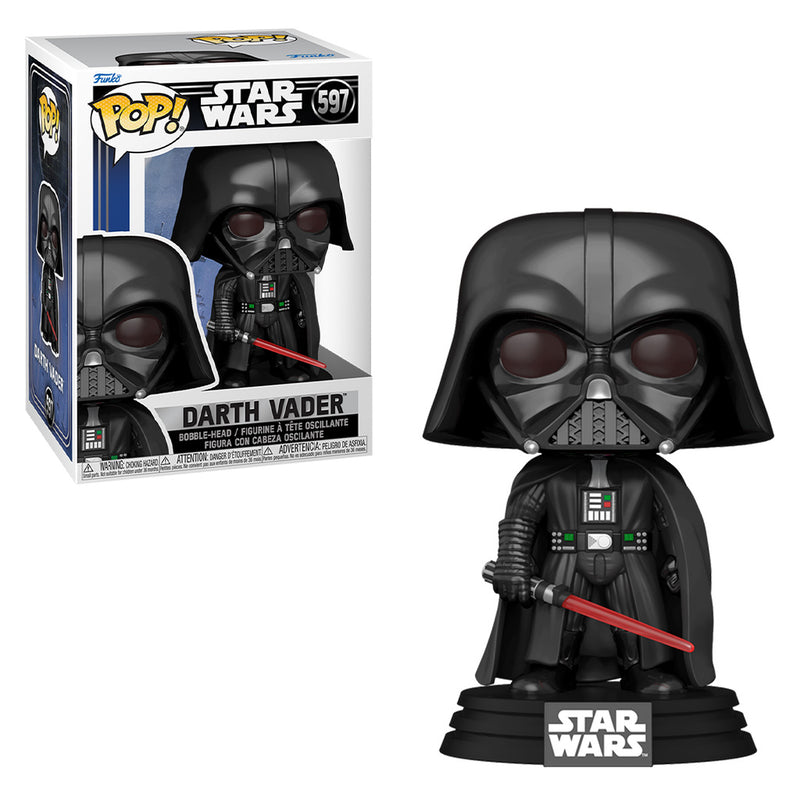 Boneco Funko POP Darth Vader 597 Sabre de Luz Vermelho Disney Lucas Filmes Filme Star Wars Episódio IV Uma Nova Esperança Brinquedo Colecionável Presente Coleção Criança