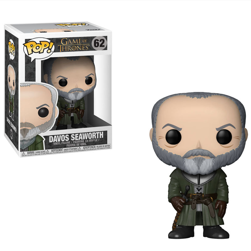 Boneco Funko POP Davos Seaworth 62 Game Of Thrones Série TV Brinquedo Colecionável Presente Coleção Criança