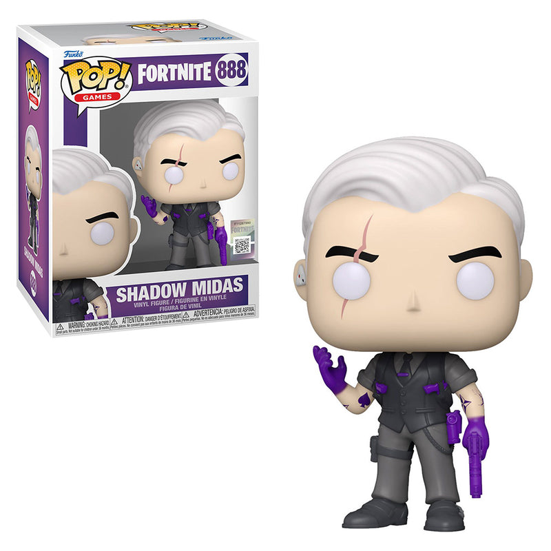 Boneco Funko POP Shadow Midas 888 Games Jogos Fortnite Epic Games Brinquedo Colecionável Presente Coleção Criança