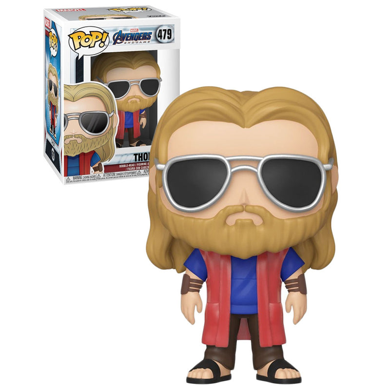 Boneco Funko POP Thor Casual 479 Marvel Disney Filme Vingadores Ultimato Brinquedo Colecionável Presente Coleção Criança