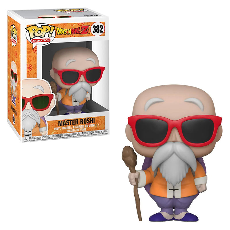 Boneco Funko POP Mestre Roshi 382 Exclusivo Anime Dragon Ball Z Brinquedo Colecionável Presente Coleção Criança