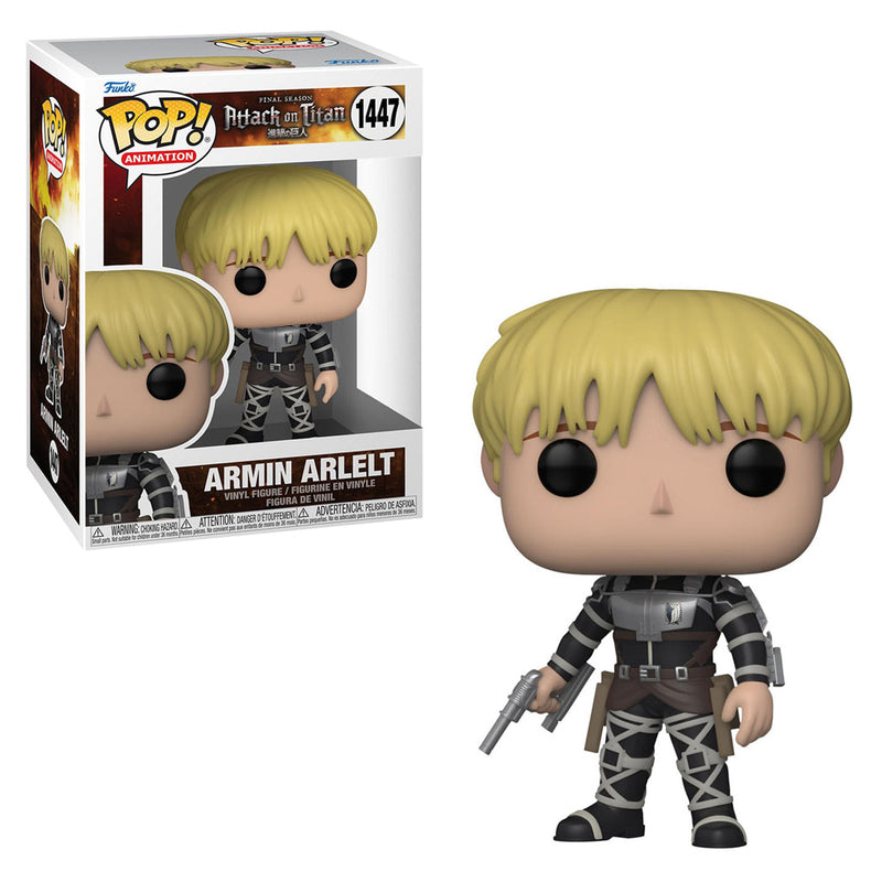 Boneco Funko POP Armin Arlet 1447 Anime Atack On Titan Brinquedo Colecionável Presente Coleção Criança