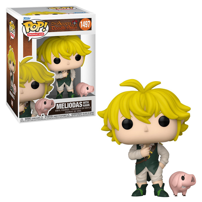 Boneco Funko POP Melodias com Hawk 1497 Anime Seven The Deadly Sins Nanatsu no Taizai Brinquedo Colecionável Presente Coleção Criança