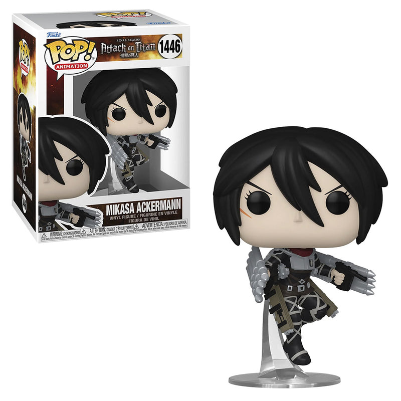 Boneco Funko POP Mikasa Ackerman 1446 Anime Atack On Titan Brinquedo Colecionável Presente Coleção Criança