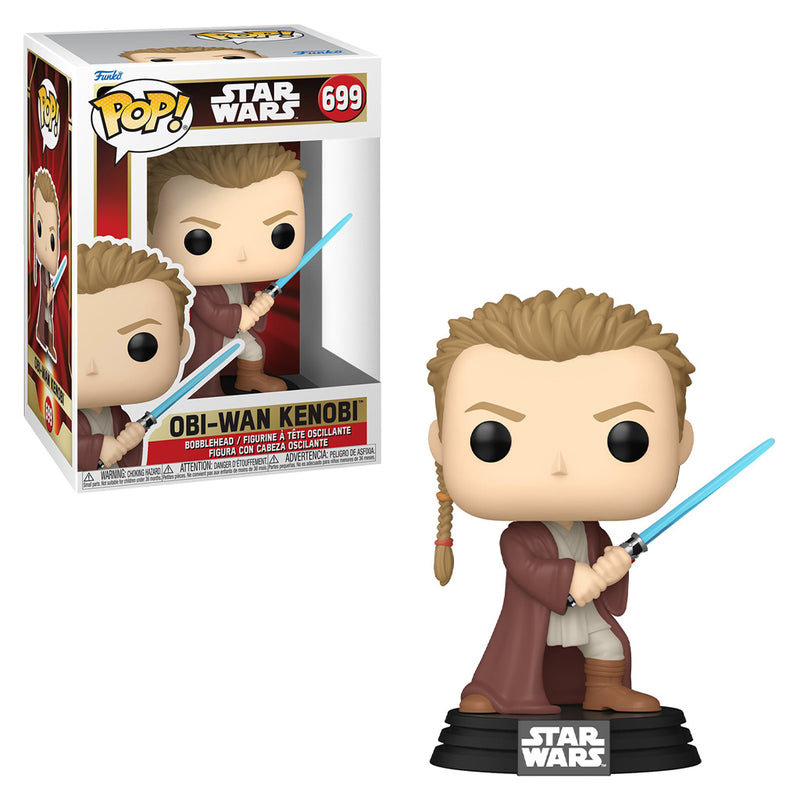 Boneco Funko POP Obi-Wan Kenobi 699 Disney Lucas Filmes Filme Star Wars Episódio I Ameaça Fantasma Brinquedo Colecionável Presente Coleção Criança