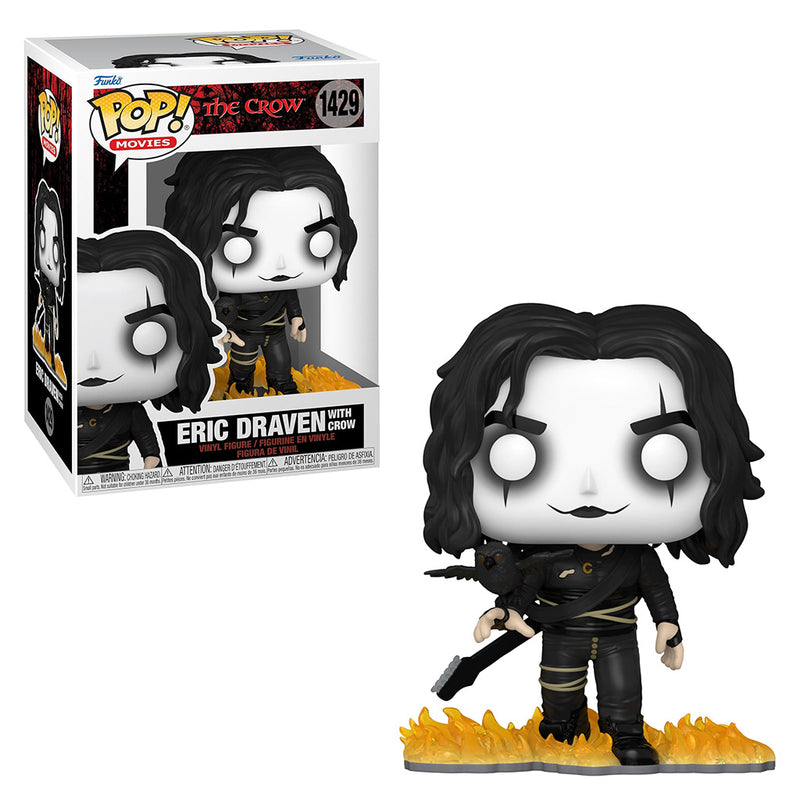 Boneco Funko POP Eric Draven com Corvo 1429 Filme O Corvo Brinquedo Colecionável Coleção Criança