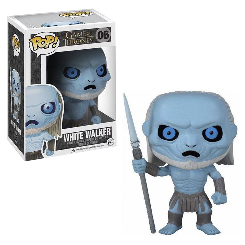 Boneco Funko POP White Walker 06 Game Of Thrones Caminhantes Brancos Série TV Brinquedo Colecionável Presente Coleção Criança