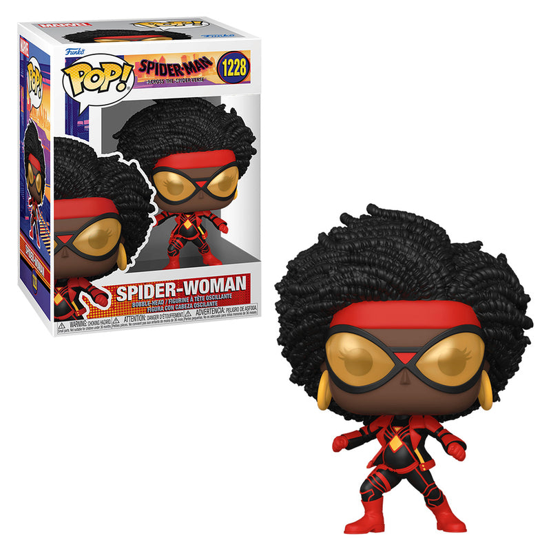 Boneco Funko POP Mulher Aranha 1228 Marvel Disney Animação Filme Homem Aranha Através do Aranha Verso Universo Vingadores Brinquedo Colecionável Presente Coleção Criança