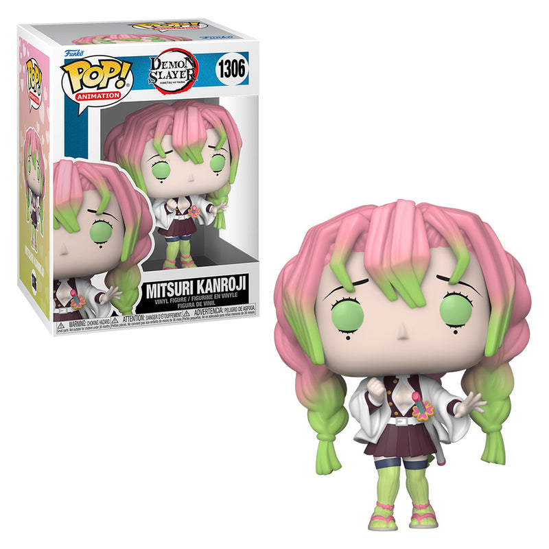 Boneco Funko POP Mitsuri Kanroji 1306 Anime Demon Slayer Kimestu no Yaiba Brinquedo Colecionável Presente Coleção Criança