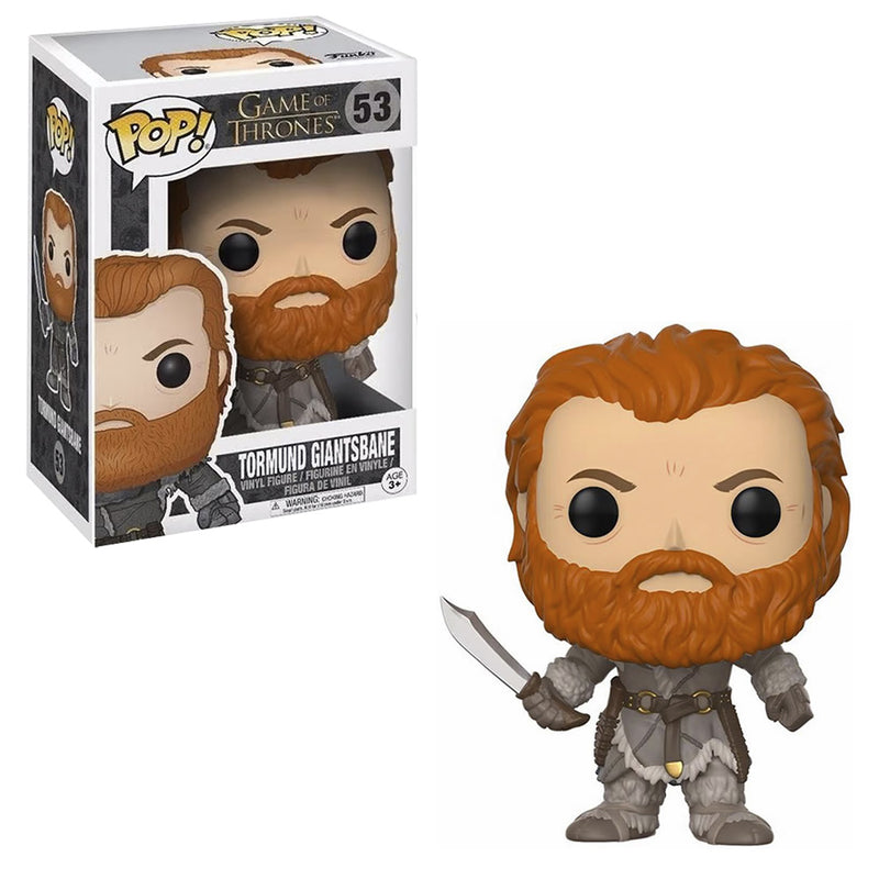 Boneco Funko POP Tormound Giants 53 Game Of Thrones Série TV Brinquedo Colecionável Presente Coleção Criança