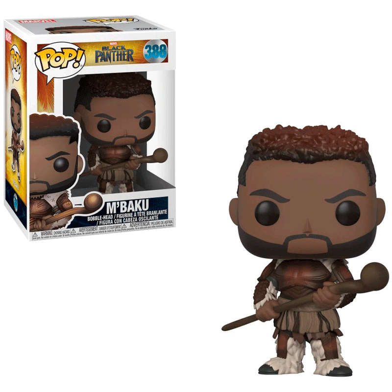 Boneco Funko POP M'Baku 388 Marvel Disney Filme Pantera Negra Vingadores Brinquedo Colecionável Presente Coleção Criança