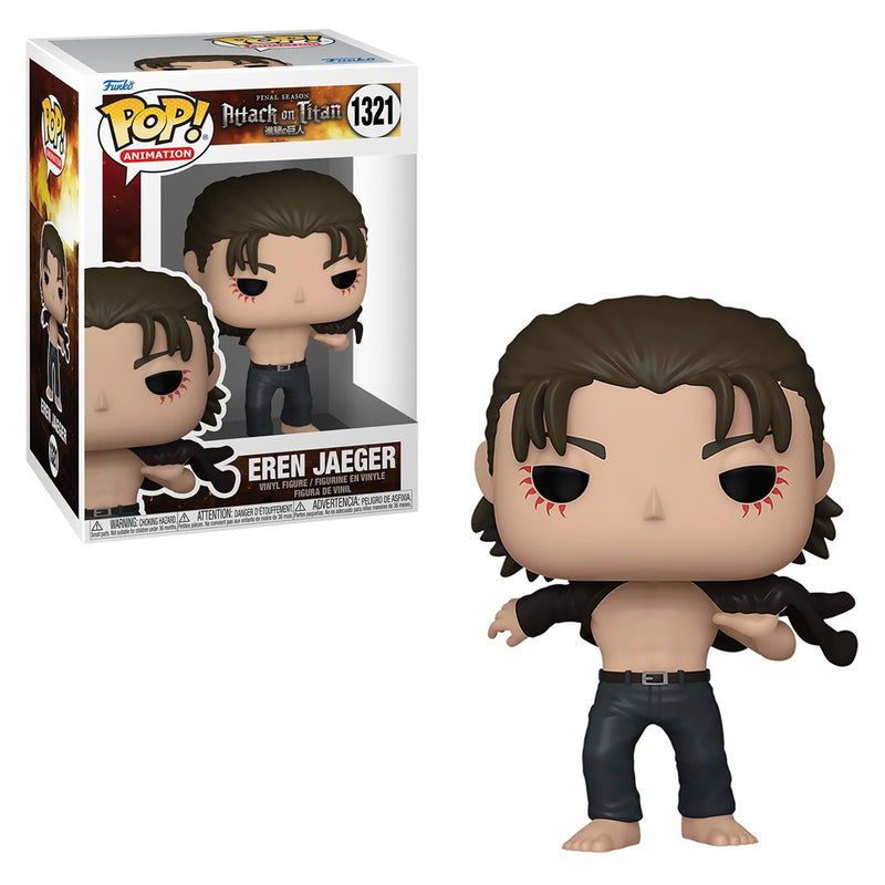 Boneco Funko POP Eren Jaeger 1321 Anime Atack On Titan Brinquedo Colecionável Presente Coleção Criança