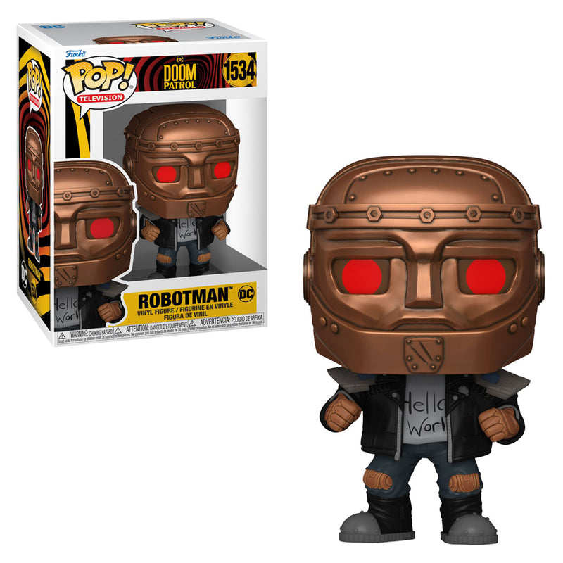 Boneco Funko POP Homem-Robo 1534 DC Comics Série Doom Patrol Brinquedo Colecionável Presente Coleção Criança