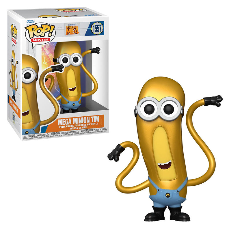 Boneco Funko POP Mega Minion Tim 1557 Disney Filme Meu Malvado Favorito Brinquedo Minions Despicable ME Colecionável Presente Coleção Colecionável Criança