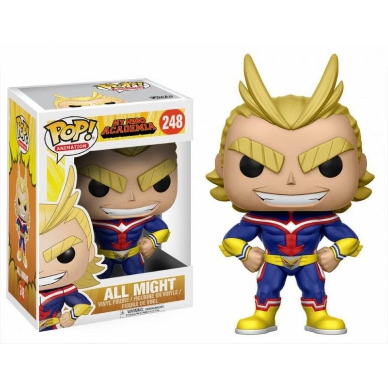 Boneco Funko POP All Might 248 Anime Boku No Hero Academia Brinquedo Colecionável Presente Coleção Criança