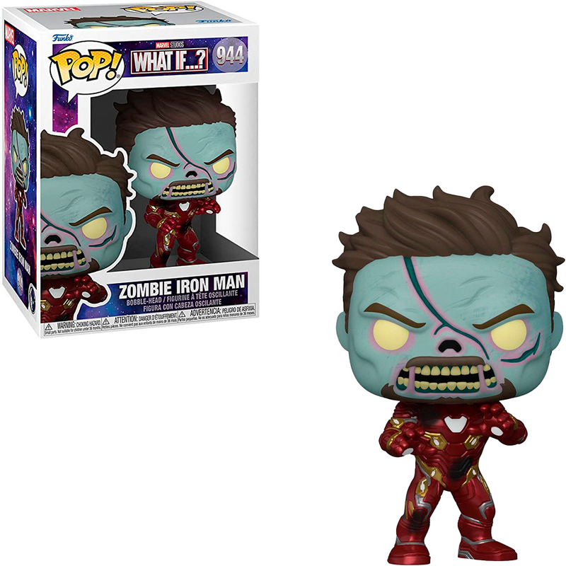 Boneco Funko POP Homem de Ferro Zumbi 944 Marvel Disney Filme What If...? Brinquedo Colecionável Presente Coleção Criança