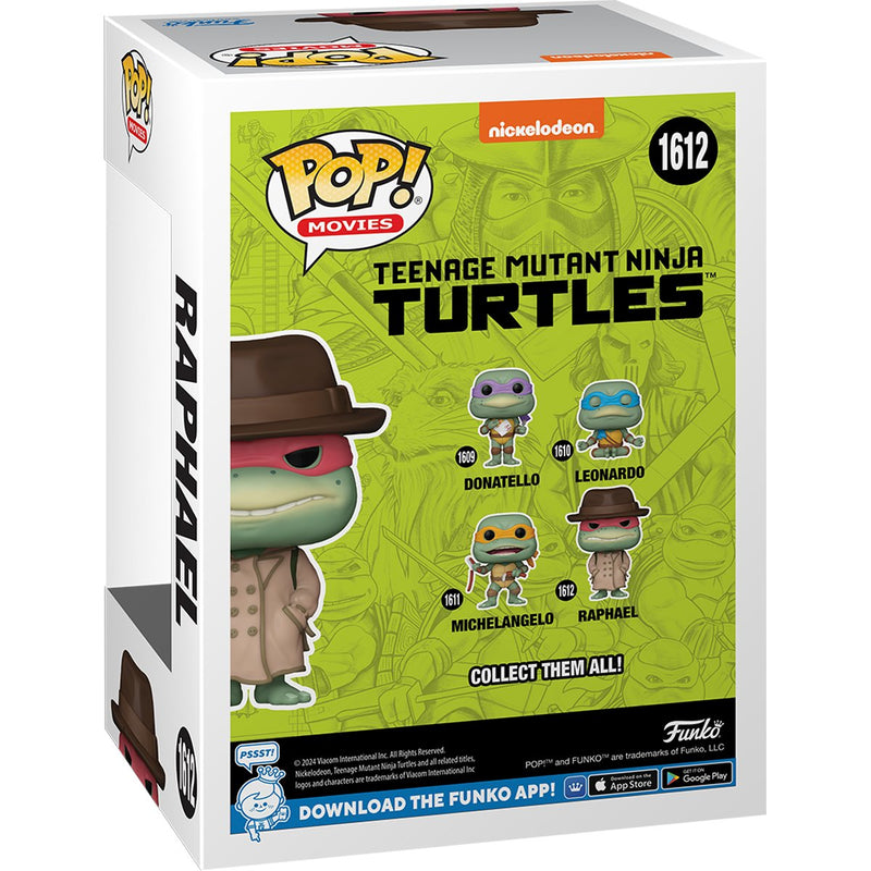 Boneco Funko POP Rafael com Casaco e Chapéu 1612 Tartarugas Ninja Adolescentes Mutantes 1990  Figura de Vinil Brinquedo Colecionável Coleção Criança