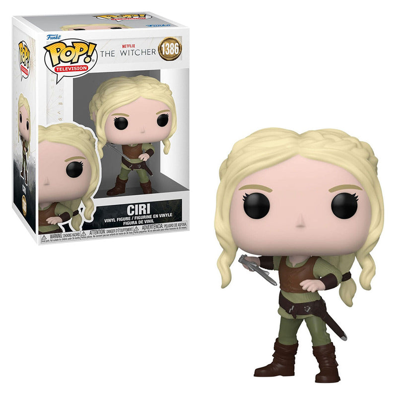 Boneco Funko POP Série The Witcher Ciri 1386 Funko Pop Television Netflix Brinquedo Colecionável Presente Criança