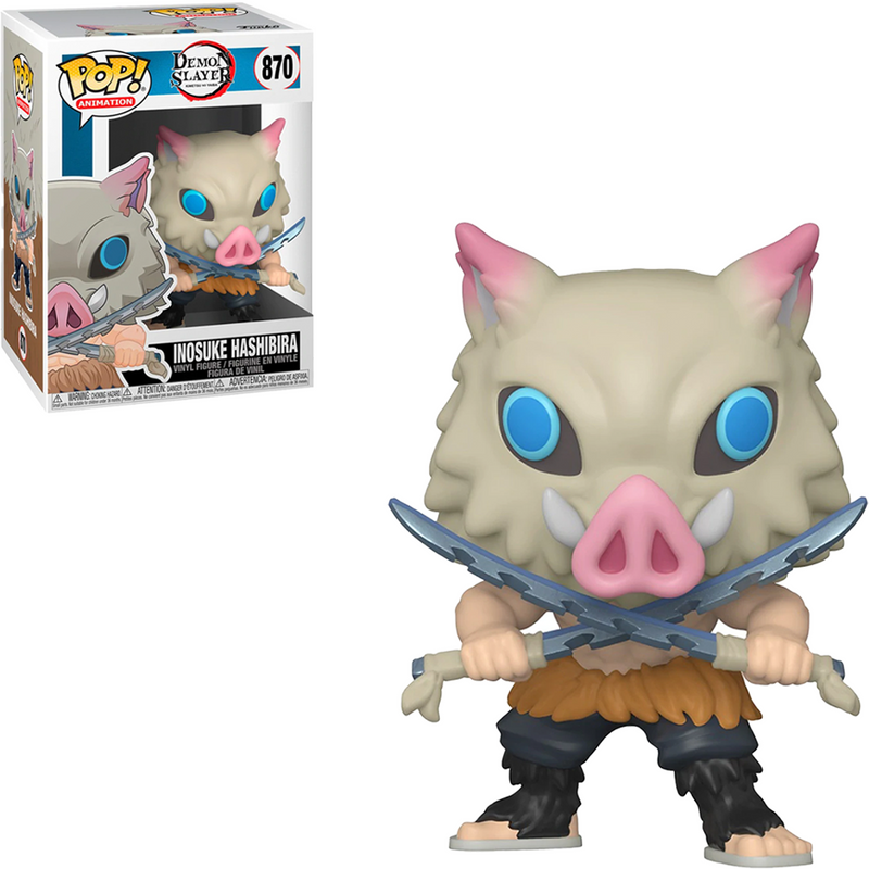 Boneco Funko POP Inosuke Hashibira 870 Anime Demon Slayer Kimestu no Yaiba Brinquedo Colecionável Presente Coleção Criança