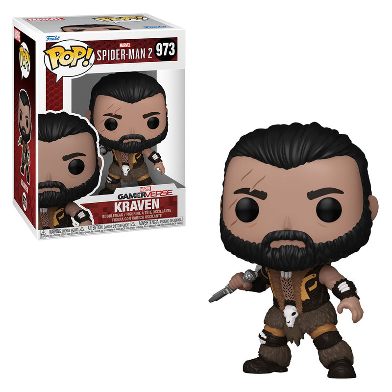 Boneco Funko POP Kraven 973 Marvel Disney Caçador Universo Homem Aranha Brinquedo Colecionável Presente Coleção Criança