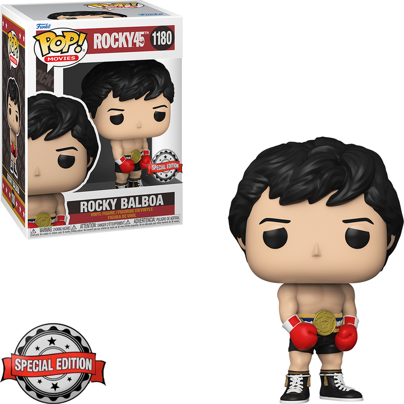 Boneco Funko Pop Rocky Balboa 45º Aniversário Exclusivo 1180 Filme Boxe Brinquedo Colecionável Presente Coleção Decorativo Fãs Decoração