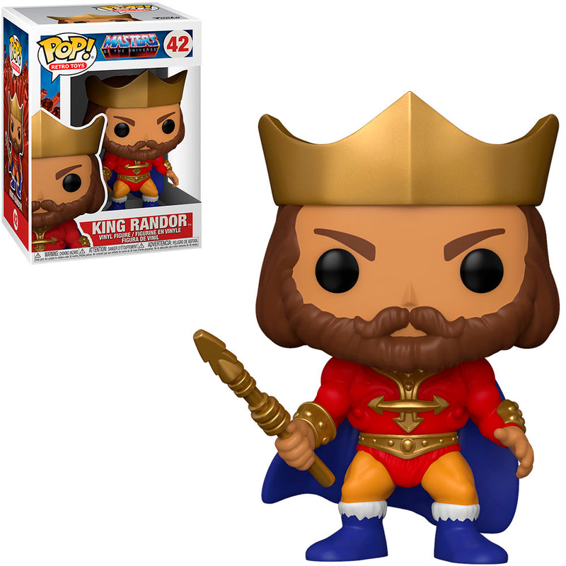 Boneco Funko POP Rei Randor 42 Mestres do Universo He-Man Desenho Brinquedo Colecionável Presente Coleção Criança