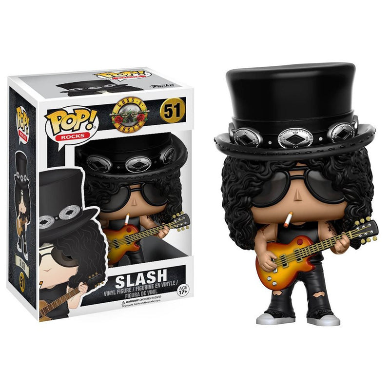 Boneco Funko Pop Rocks Slash Guns Roses 51 Rock In Roll Banda Musica Brinquedo Colecionável Presente Coleção Decorativo Fãs Decoração