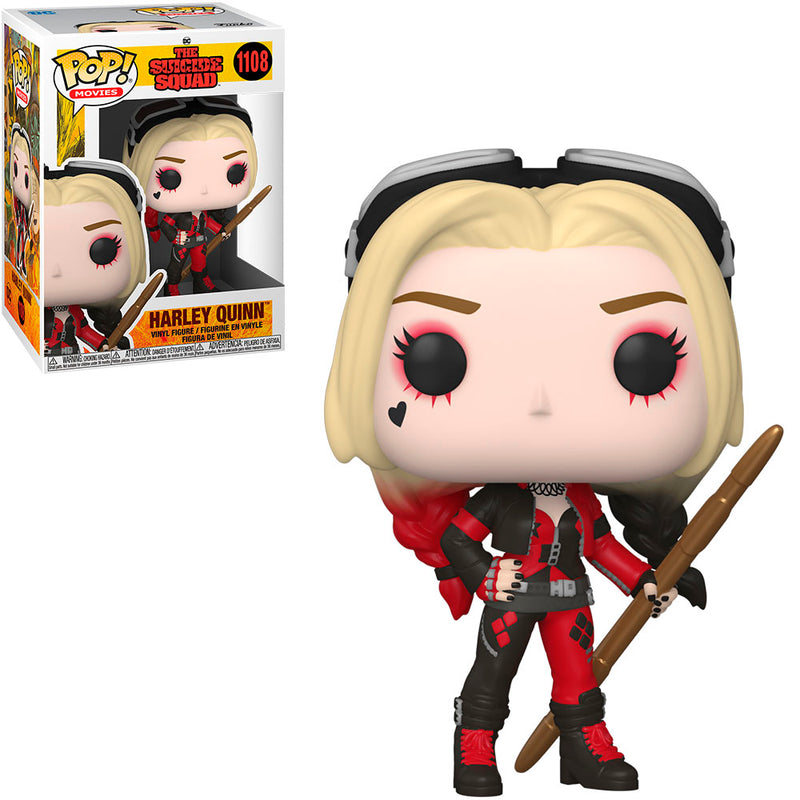 Boneco Funko POP Harley Quinn 1108 DC Comics Filme Esquadrão Suicida James Gunn Animação Desenho Brinquedo Colecionável Coleção Criança