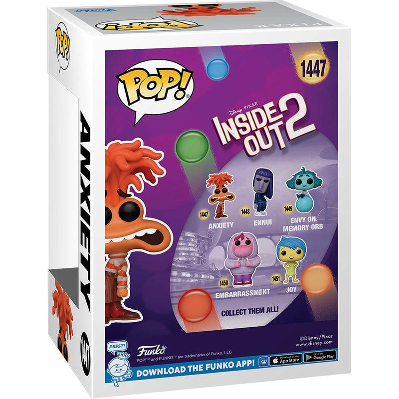 Boneco Funko POP Ansiedade Disney Filme Divertidamente Divertida Mente Anxiety Inside Out 2 Brinquedo Colecionável Presente Coleção Colecionável Criança