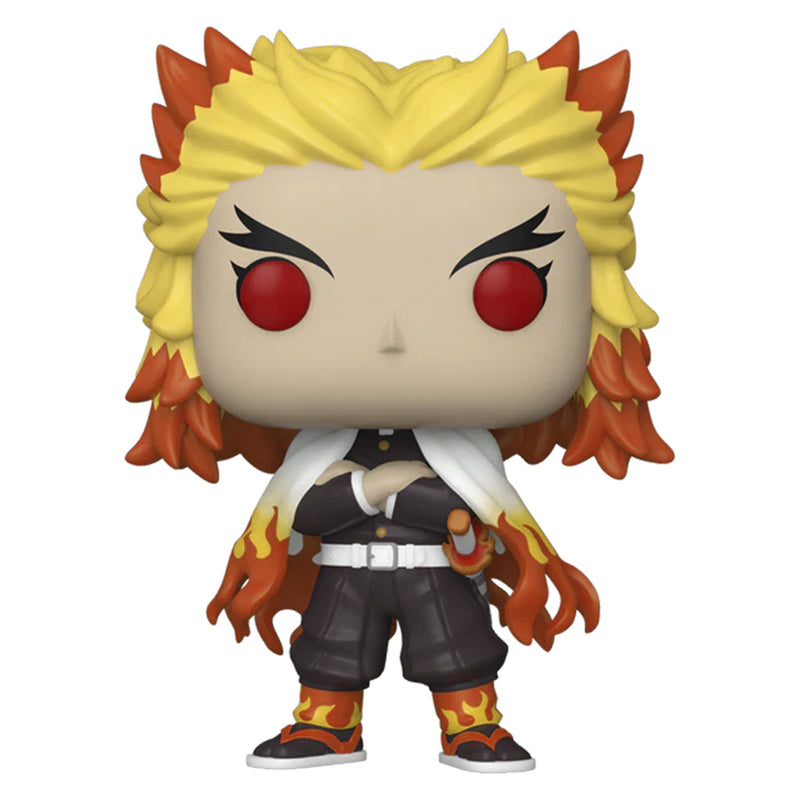 Boneco Funko POP Kyojuro Rengoku 1308 Anime Demon Slayer Kimestu no Yaiba Brinquedo Colecionável Presente Coleção Criança