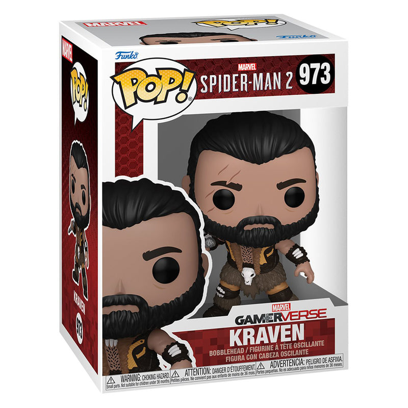 Boneco Funko POP Kraven 973 Marvel Disney Caçador Universo Homem Aranha Brinquedo Colecionável Presente Coleção Criança