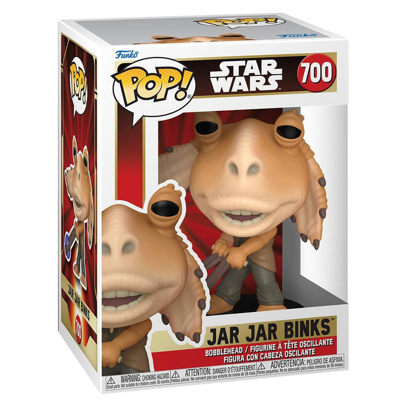 Boneco Funko POP Jar Jar Binks 700 Disney Lucas Filmes Filme Star Wars Episódio I Ameaça Fantasma Brinquedo Colecionável Presente Coleção Criança