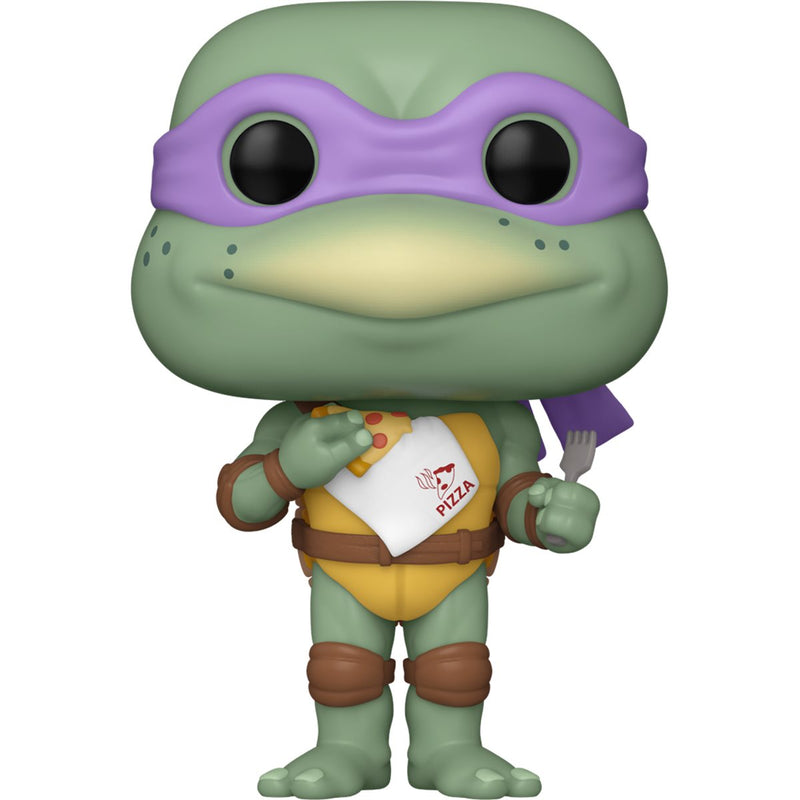 Boneco Funko POP Donatello com a Pizza 1609 Tartarugas Ninja Adolescentes Mutantes 1990  Figura de Vinil Brinquedo Colecionável Coleção Criança