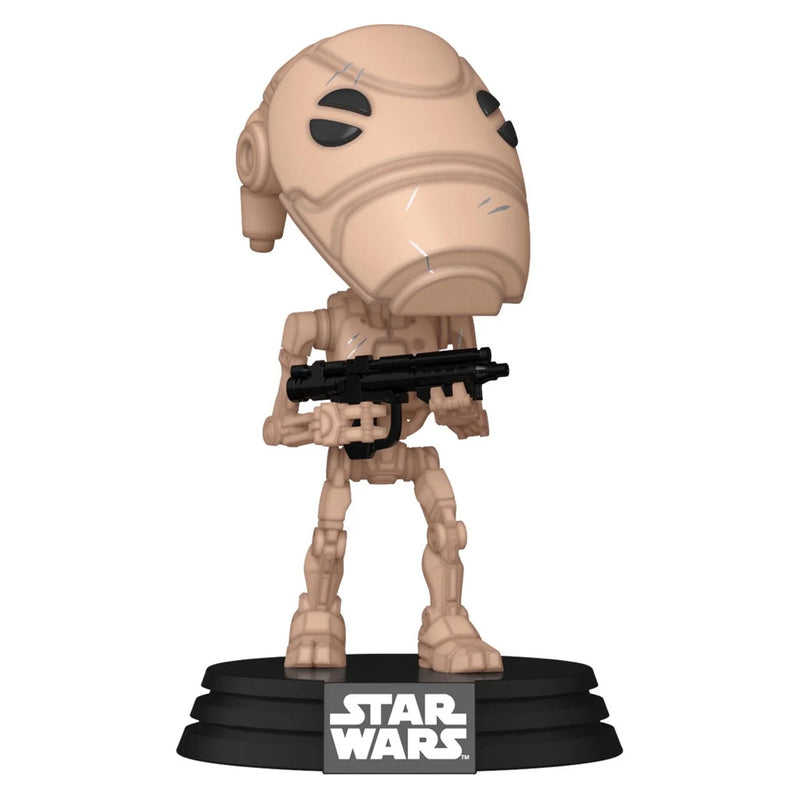 Boneco Funko POP Droide de Batalha 703 Disney Lucas Filmes Filme Star Wars Episódio I Ameaça Fantasma Brinquedo Colecionável Presente Coleção Criança