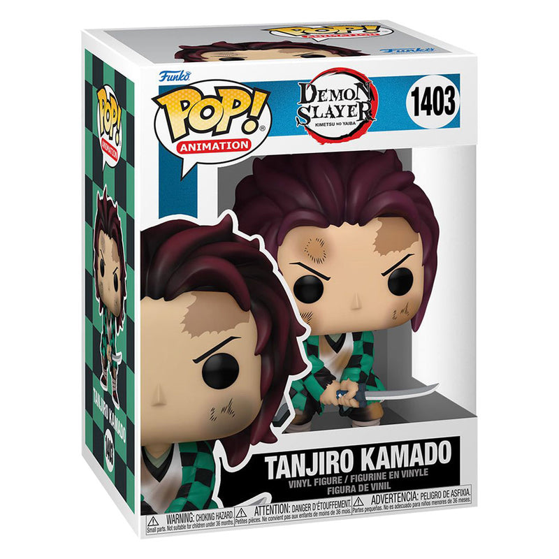 Boneco Funko POP Tanjiro Kamado 1403 Anime Demon Slayer Kimestu no Yaiba Brinquedo Colecionável Presente Coleção Criança