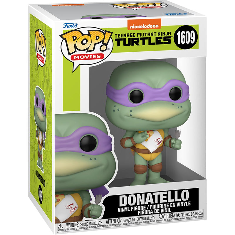 Boneco Funko POP Donatello com a Pizza 1609 Tartarugas Ninja Adolescentes Mutantes 1990  Figura de Vinil Brinquedo Colecionável Coleção Criança