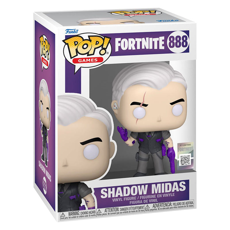 Boneco Funko POP Shadow Midas 888 Games Jogos Fortnite Epic Games Brinquedo Colecionável Presente Coleção Criança