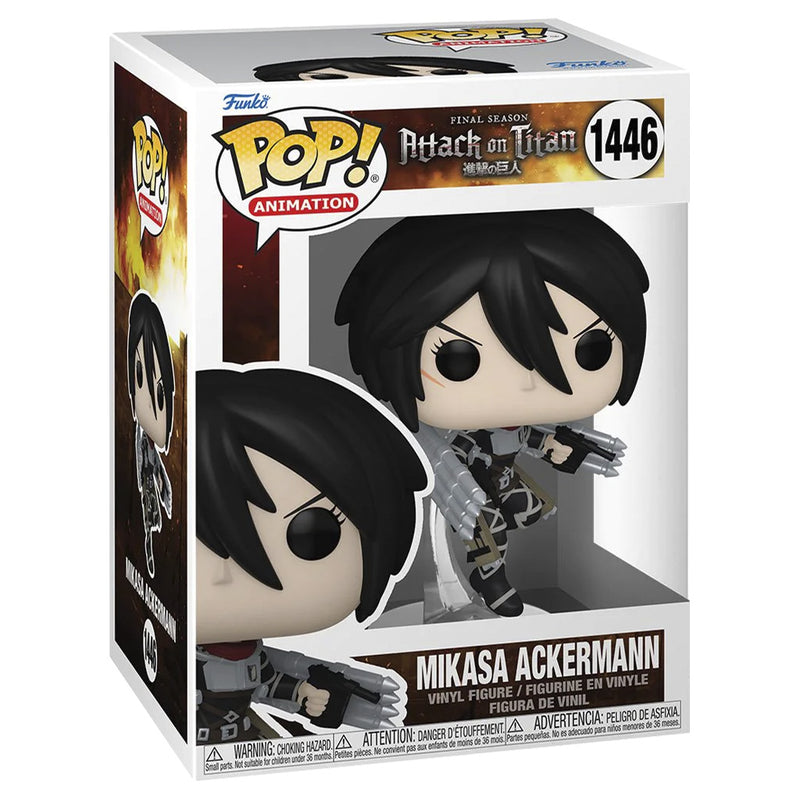 Boneco Funko POP Mikasa Ackerman 1446 Anime Atack On Titan Brinquedo Colecionável Presente Coleção Criança